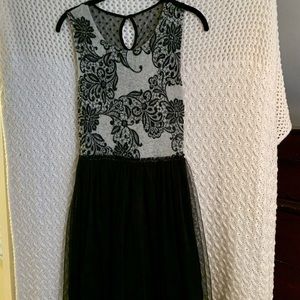 Anthropologie tulle and knit dress